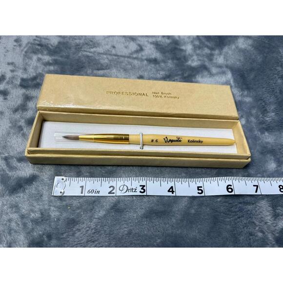 Acrylic Kolinsky Nail Brush 6 Professional Wood Handle New Genuine Lot of 2 - Picture 4 of 5